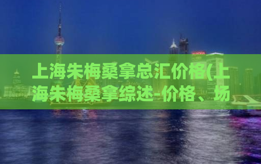 上海朱梅桑拿总汇价格(上海朱梅桑拿综述-价格、场所一应俱全)