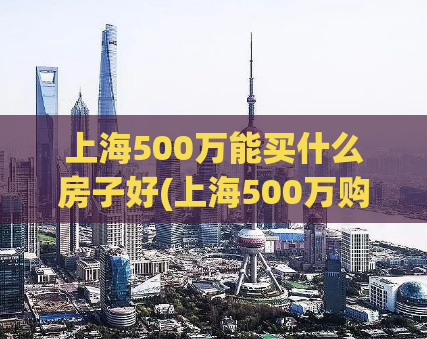 上海500万能买什么房子好(上海500万购房应该选哪种类型的房子？)