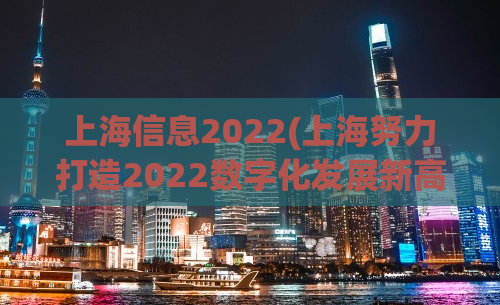 上海信息2022(上海努力打造2022数字化发展新高地)