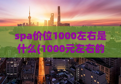 spa价位1000左右是什么(1000元左右的SPA门店有哪些值得推荐？)