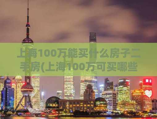 上海100万能买什么房子二手房(上海100万可买哪些二手房)